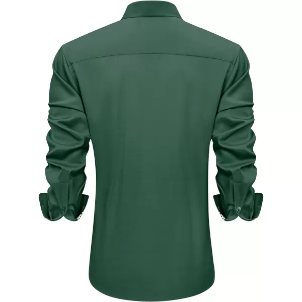 J.VER Men's Casual Long Sleeve Stretch Dress Shirt Wrinkle-Free Regular Fit Button Down Shirts