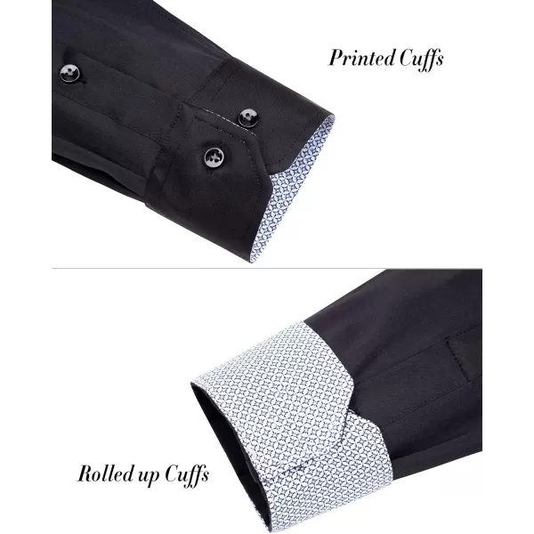 J.VER Men's Casual Long Sleeve Stretch Dress Shirt Wrinkle-Free Regular Fit Button Down Shirts