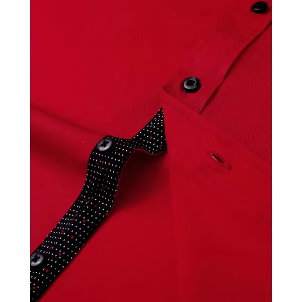 J.VER Men's Casual Long Sleeve Stretch Dress Shirt Wrinkle-Free Regular Fit Button Down Shirts