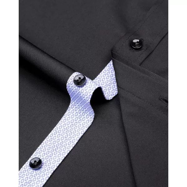 J.VER Men's Casual Long Sleeve Stretch Dress Shirt Wrinkle-Free Regular Fit Button Down Shirts