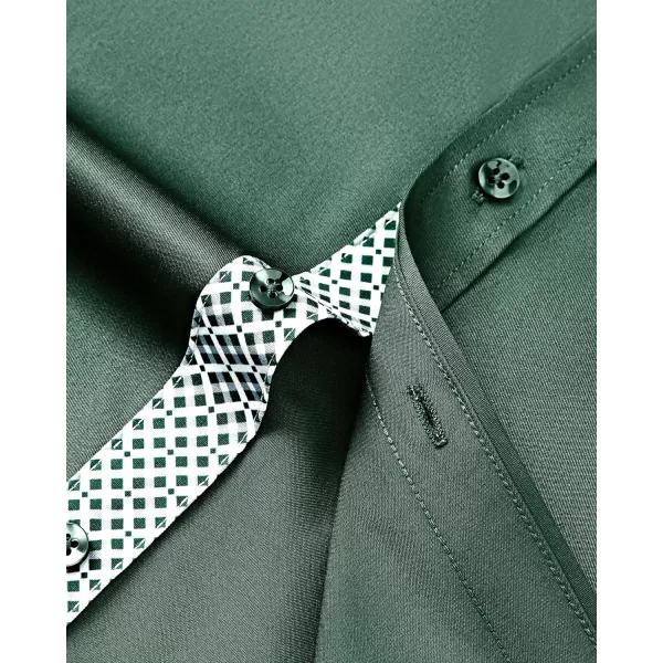 J.VER Men's Casual Long Sleeve Stretch Dress Shirt Wrinkle-Free Regular Fit Button Down Shirts