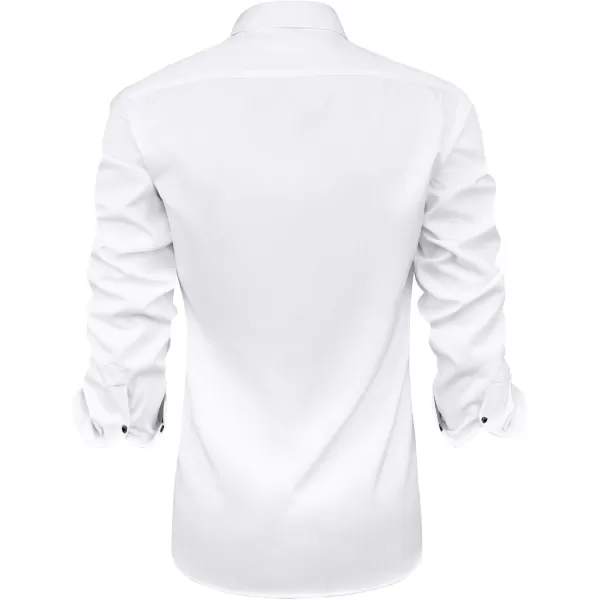 J.VER Men's Casual Long Sleeve Stretch Dress Shirt Wrinkle-Free Regular Fit Button Down Shirts
