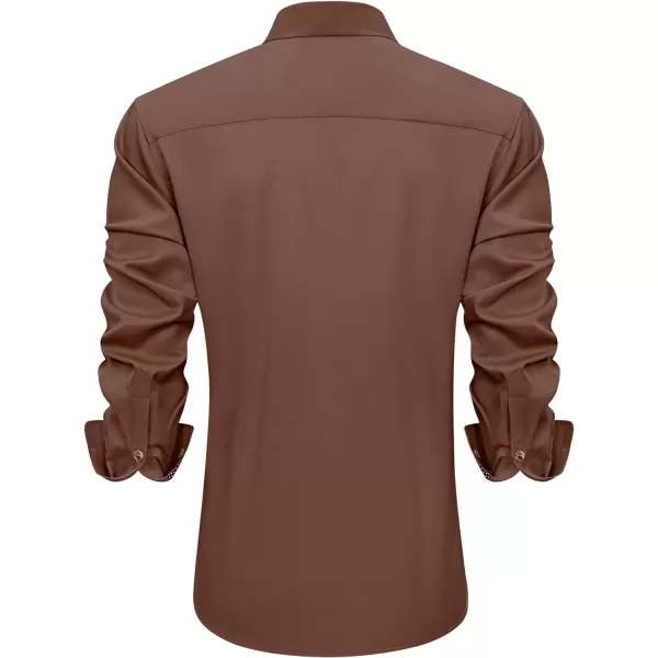 J.VER Men's Casual Long Sleeve Stretch Dress Shirt Wrinkle-Free Regular Fit Button Down Shirts
