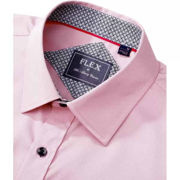 J.VER Men's Casual Long Sleeve Stretch Dress Shirt Wrinkle-Free Regular Fit Button Down Shirts
