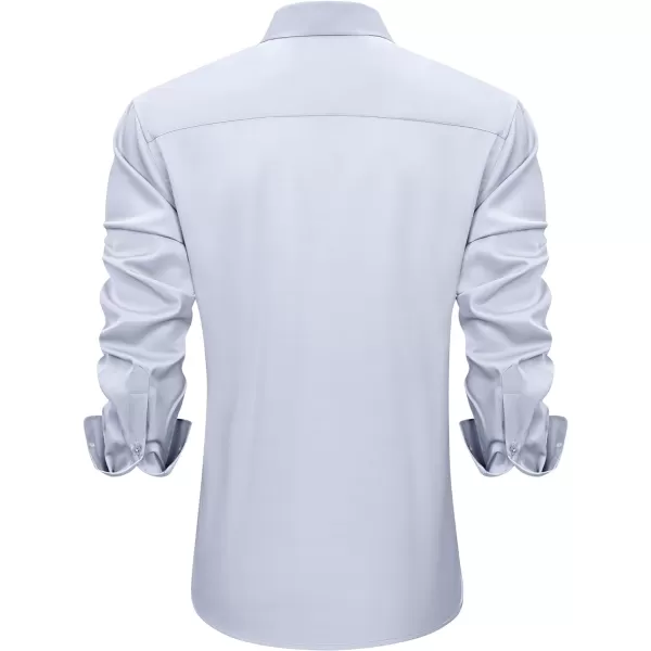 J.VER Men's Casual Long Sleeve Stretch Dress Shirt Wrinkle-Free Regular Fit Button Down Shirts