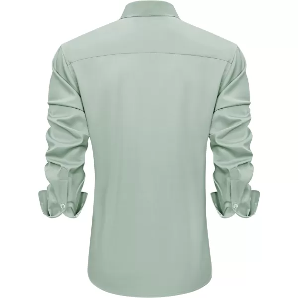 J.VER Men's Casual Long Sleeve Stretch Dress Shirt Wrinkle-Free Regular Fit Button Down Shirts