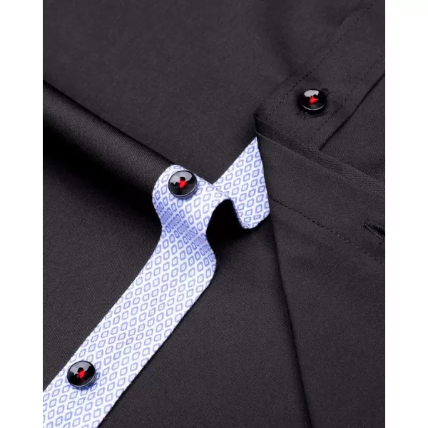 J.VER Men's Casual Long Sleeve Stretch Dress Shirt Wrinkle-Free Regular Fit Button Down Shirts