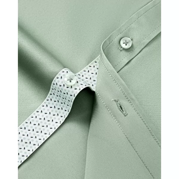 J.VER Men's Casual Long Sleeve Stretch Dress Shirt Wrinkle-Free Regular Fit Button Down Shirts