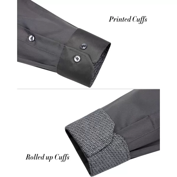 J.VER Men's Casual Long Sleeve Stretch Dress Shirt Wrinkle-Free Regular Fit Button Down Shirts
