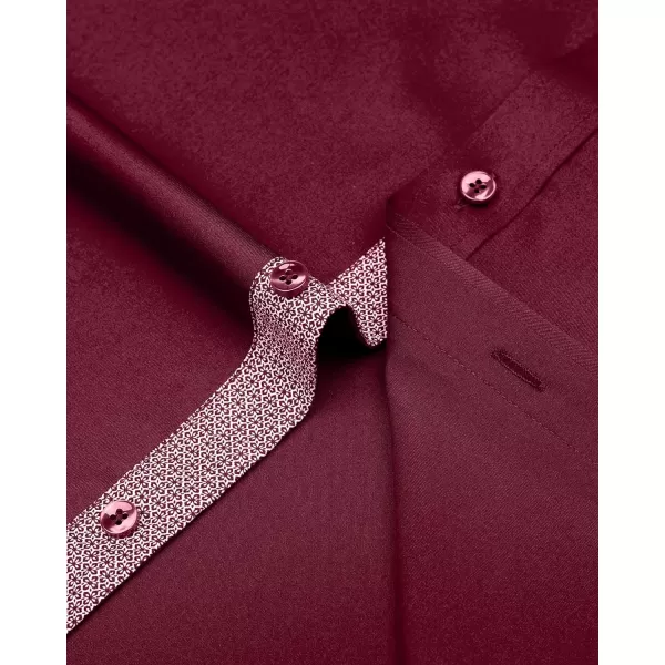 J.VER Men's Casual Long Sleeve Stretch Dress Shirt Wrinkle-Free Regular Fit Button Down Shirts