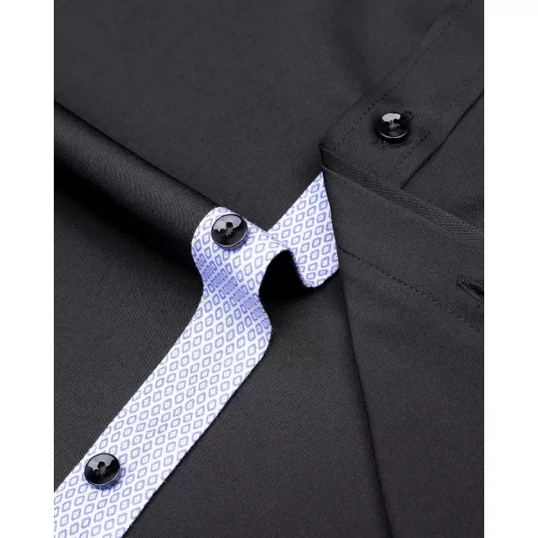 J.VER Men's Casual Long Sleeve Stretch Dress Shirt Wrinkle-Free Regular Fit Button Down Shirts