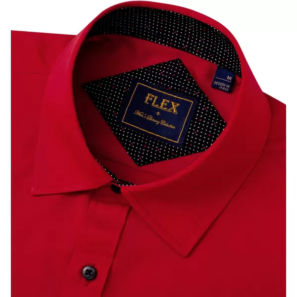 J.VER Men's Casual Long Sleeve Stretch Dress Shirt Wrinkle-Free Regular Fit Button Down Shirts