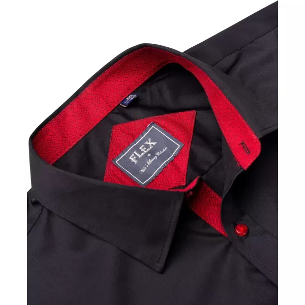J.VER Men's Casual Long Sleeve Stretch Dress Shirt Wrinkle-Free Regular Fit Button Down Shirts