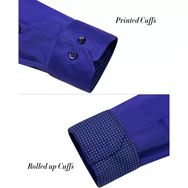 J.VER Men's Casual Long Sleeve Stretch Dress Shirt Wrinkle-Free Regular Fit Button Down Shirts
