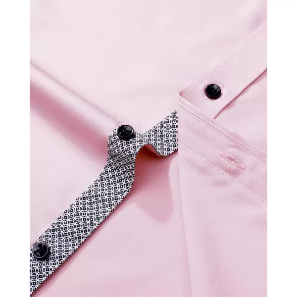 J.VER Men's Casual Long Sleeve Stretch Dress Shirt Wrinkle-Free Regular Fit Button Down Shirts