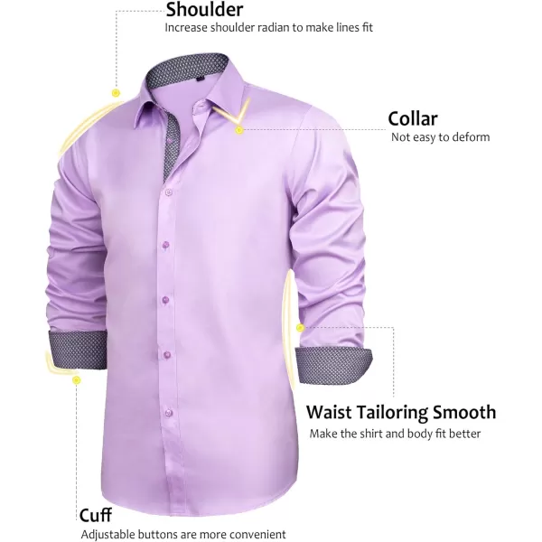 J.VER Men's Casual Long Sleeve Stretch Dress Shirt Wrinkle-Free Regular Fit Button Down Shirts