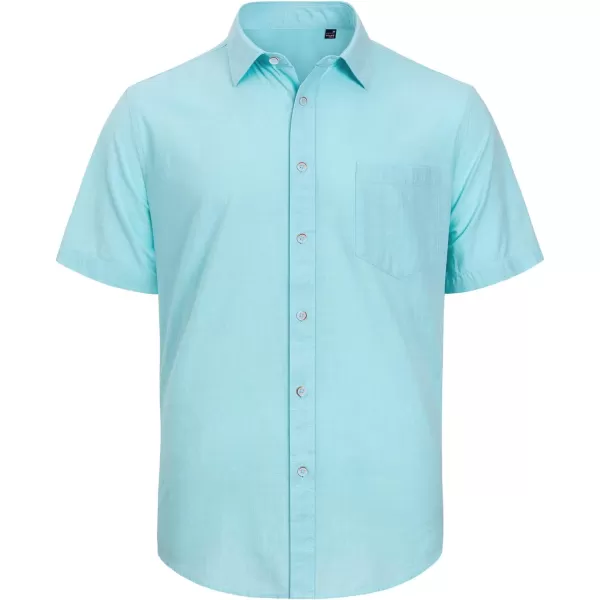 J.VER Men's Cotton Linen Short Sleeve Shirts Casual Lightweight Button Down Shirts Vacation Beach Summer Tops with Pocket
