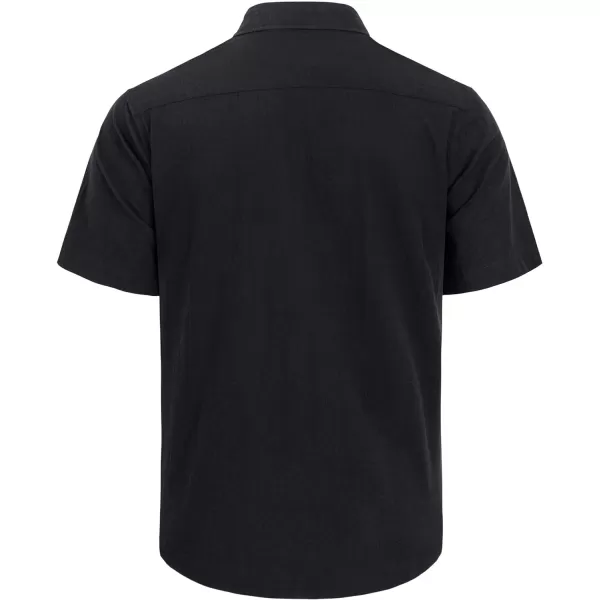 J.VER Men's Cotton Linen Short Sleeve Shirts Casual Lightweight Button Down Shirts Vacation Beach Summer Tops with Pocket