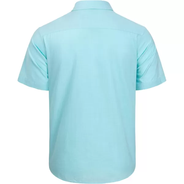 J.VER Men's Cotton Linen Short Sleeve Shirts Casual Lightweight Button Down Shirts Vacation Beach Summer Tops with Pocket