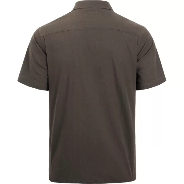 J.VER Men's Cotton Linen Short Sleeve Shirts Casual Lightweight Button Down Shirts Vacation Beach Summer Tops with Pocket