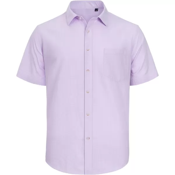 J.VER Men's Cotton Linen Short Sleeve Shirts Casual Lightweight Button Down Shirts Vacation Beach Summer Tops with Pocket