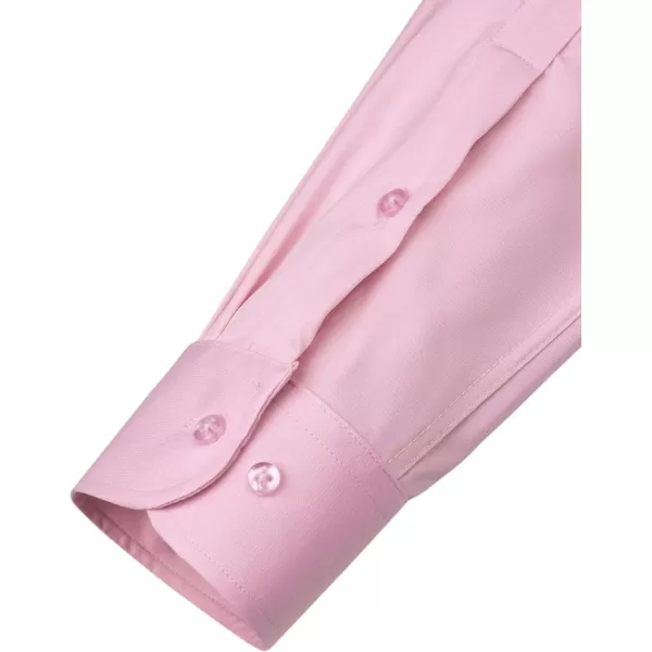 J.VER Men's Dress Shirts Solid Long Sleeve Stretch Wrinkle-Free Formal Shirt Business Casual Button Down Shirts
