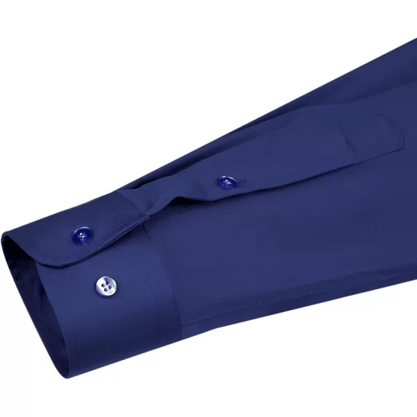 J.VER Men's Dress Shirts Solid Long Sleeve Stretch Wrinkle-Free Formal Shirt Business Casual Button Down Shirts