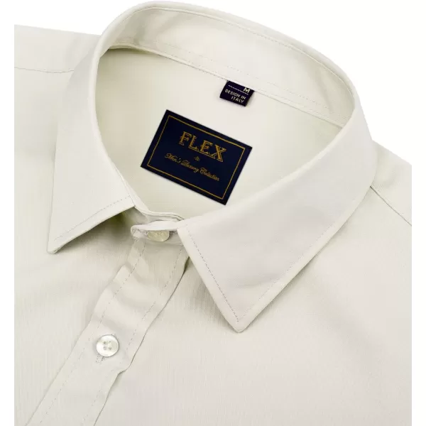 J.VER Men's Dress Shirts Solid Long Sleeve Stretch Wrinkle-Free Formal Shirt Business Casual Button Down Shirts