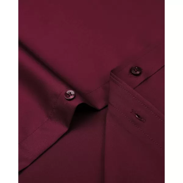 J.VER Men's Dress Shirts Solid Long Sleeve Stretch Wrinkle-Free Formal Shirt Business Casual Button Down Shirts