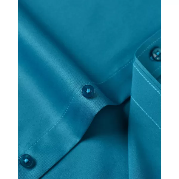 J.VER Men's Dress Shirts Solid Long Sleeve Stretch Wrinkle-Free Formal Shirt Business Casual Button Down Shirts