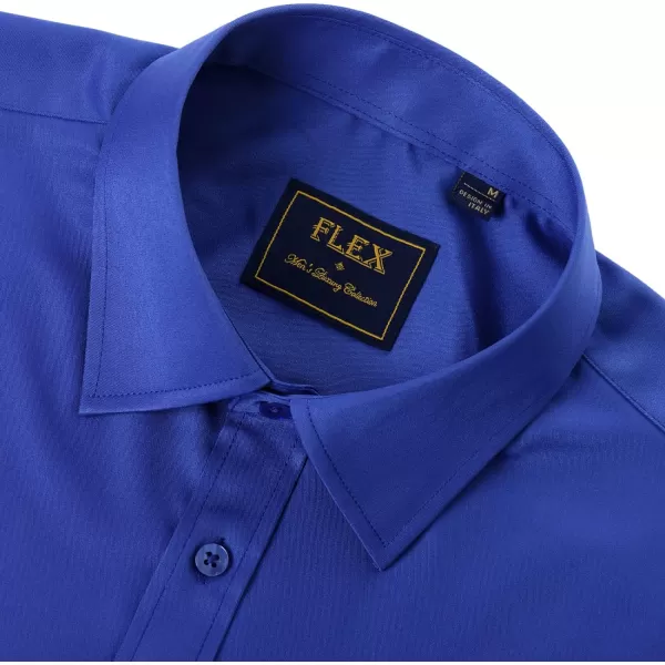 J.VER Men's Dress Shirts Solid Long Sleeve Stretch Wrinkle-Free Formal Shirt Business Casual Button Down Shirts