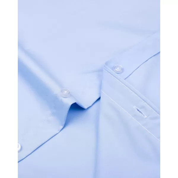 J.VER Men's Dress Shirts Solid Long Sleeve Stretch Wrinkle-Free Formal Shirt Business Casual Button Down Shirts