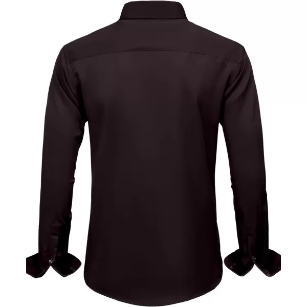 J.VER Men's Dress Shirts Solid Long Sleeve Stretch Wrinkle-Free Formal Shirt Business Casual Button Down Shirts