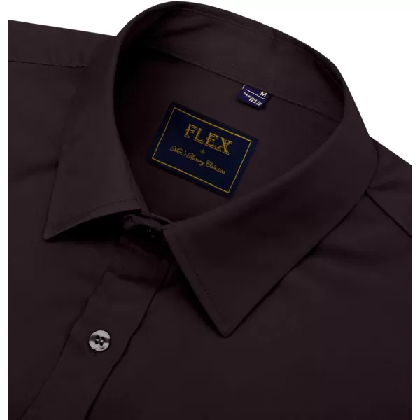 J.VER Men's Dress Shirts Solid Long Sleeve Stretch Wrinkle-Free Formal Shirt Business Casual Button Down Shirts