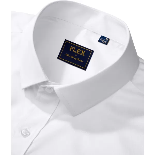 J.VER Men's Dress Shirts Solid Long Sleeve Stretch Wrinkle-Free Formal Shirt Business Casual Button Down Shirts