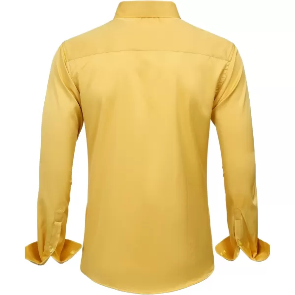 J.VER Men's Dress Shirts Solid Long Sleeve Stretch Wrinkle-Free Formal Shirt Business Casual Button Down Shirts
