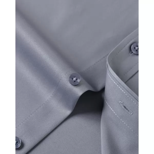 J.VER Men's Dress Shirts Solid Long Sleeve Stretch Wrinkle-Free Formal Shirt Business Casual Button Down Shirts