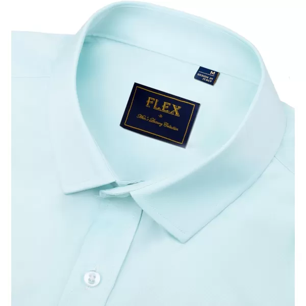 J.VER Men's Dress Shirts Solid Long Sleeve Stretch Wrinkle-Free Formal Shirt Business Casual Button Down Shirts