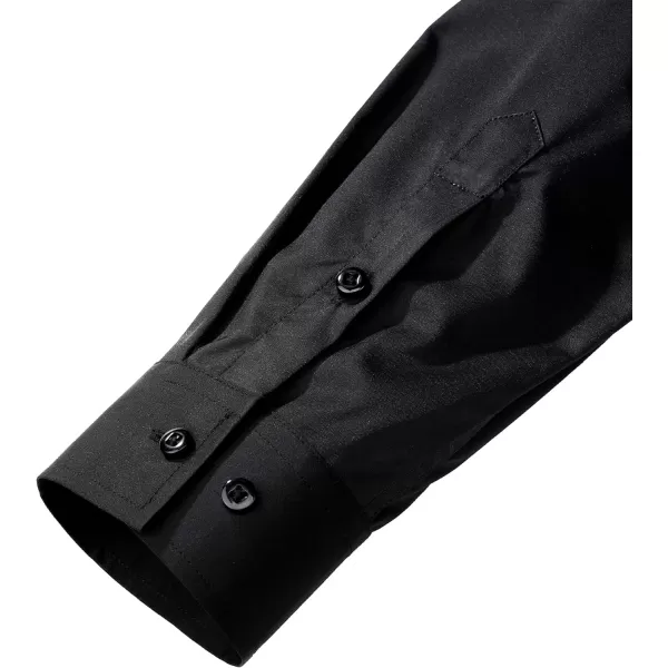 J.VER Men's Dress Shirts Solid Long Sleeve Stretch Wrinkle-Free Formal Shirt Business Casual Button Down Shirts