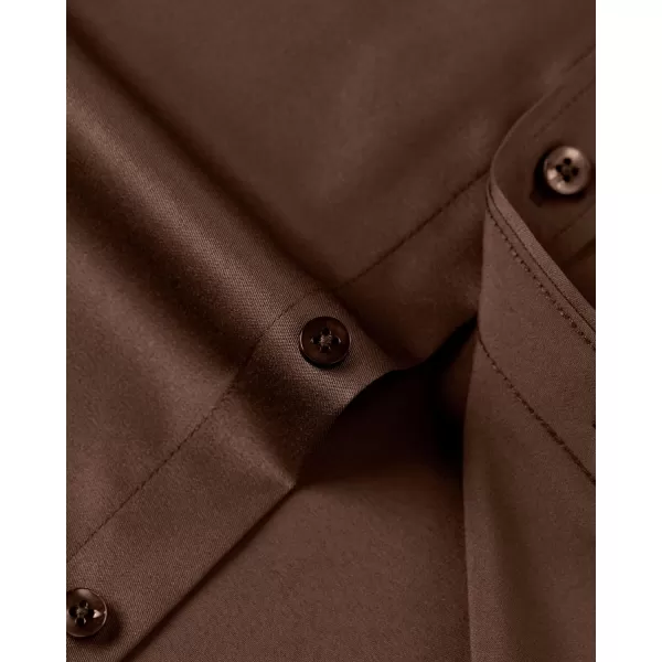 J.VER Men's Dress Shirts Solid Long Sleeve Stretch Wrinkle-Free Formal Shirt Business Casual Button Down Shirts