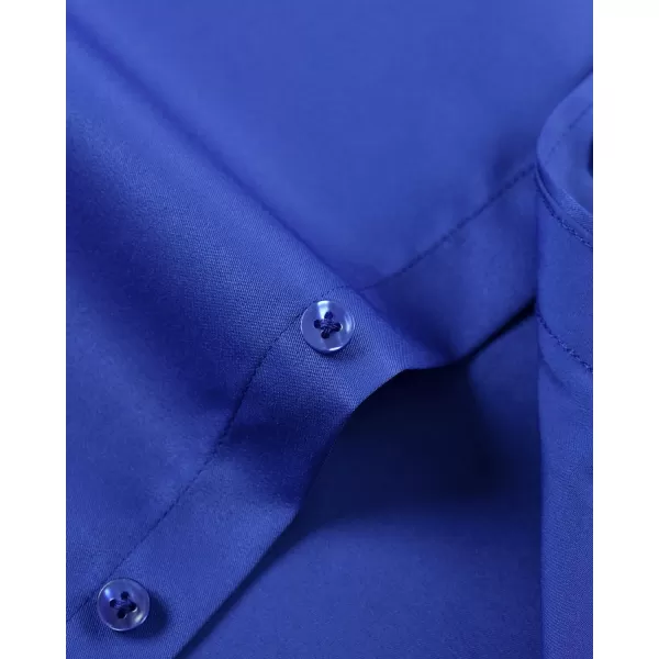 J.VER Men's Dress Shirts Solid Long Sleeve Stretch Wrinkle-Free Formal Shirt Business Casual Button Down Shirts