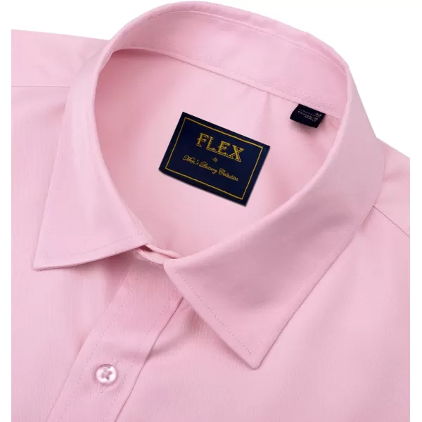 J.VER Men's Dress Shirts Solid Long Sleeve Stretch Wrinkle-Free Formal Shirt Business Casual Button Down Shirts