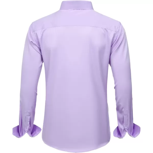 J.VER Men's Dress Shirts Solid Long Sleeve Stretch Wrinkle-Free Formal Shirt Business Casual Button Down Shirts
