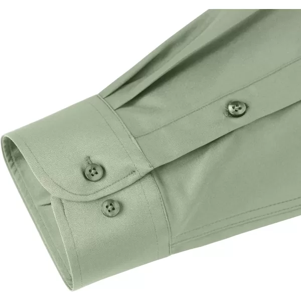 J.VER Men's Dress Shirts Solid Long Sleeve Stretch Wrinkle-Free Formal Shirt Business Casual Button Down Shirts
