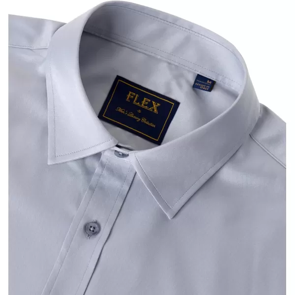 J.VER Men's Dress Shirts Solid Long Sleeve Stretch Wrinkle-Free Formal Shirt Business Casual Button Down Shirts