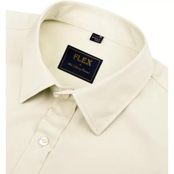 J.VER Men's Dress Shirts Solid Long Sleeve Stretch Wrinkle-Free Formal Shirt Business Casual Button Down Shirts