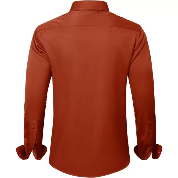 J.VER Men's Dress Shirts Solid Long Sleeve Stretch Wrinkle-Free Formal Shirt Business Casual Button Down Shirts