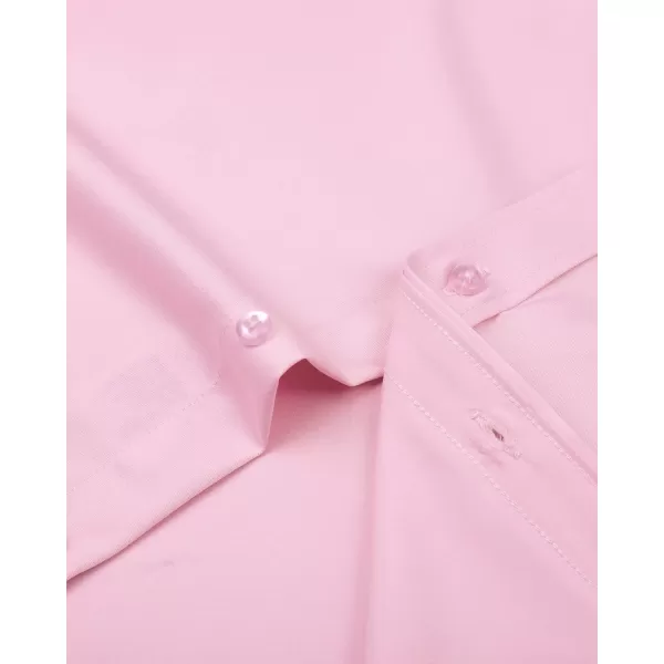 J.VER Men's Dress Shirts Solid Long Sleeve Stretch Wrinkle-Free Formal Shirt Business Casual Button Down Shirts