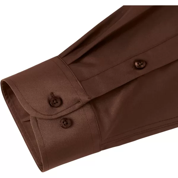 J.VER Men's Dress Shirts Solid Long Sleeve Stretch Wrinkle-Free Formal Shirt Business Casual Button Down Shirts