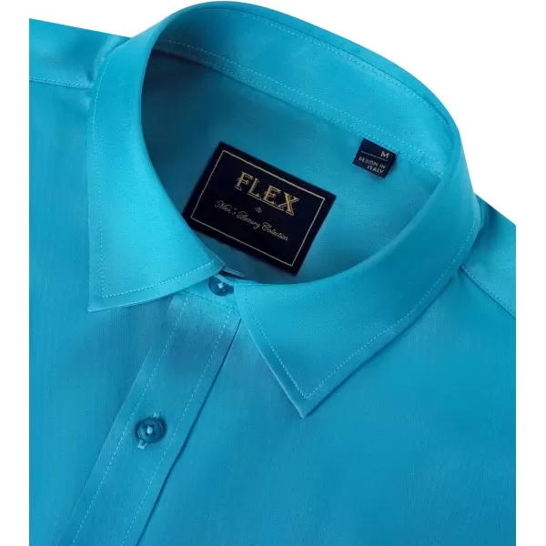 J.VER Men's Dress Shirts Solid Long Sleeve Stretch Wrinkle-Free Formal Shirt Business Casual Button Down Shirts